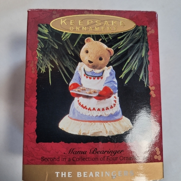 Hallmark Keepsake Xmas Ornament Lot of 3 1990's Bearinger Bears - Picture 2 of 13
